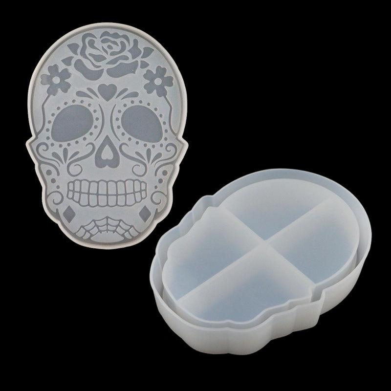 Sugar Skull Storage Box Mould - Epoxynoob