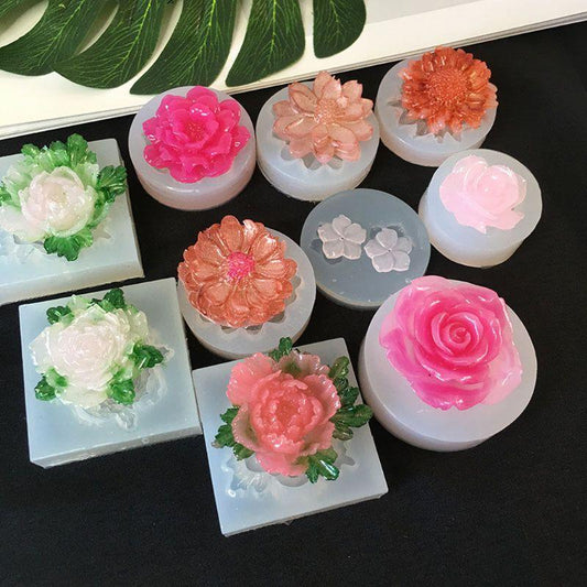 3D Flower Resin Silicone Moulds - Epoxynoob