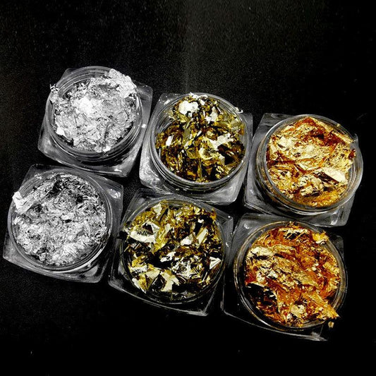6 Pots Of Gold And Silver Foil - Epoxynoob