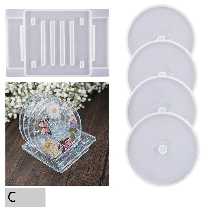 CD coaster mould with optional light base - Epoxynoob