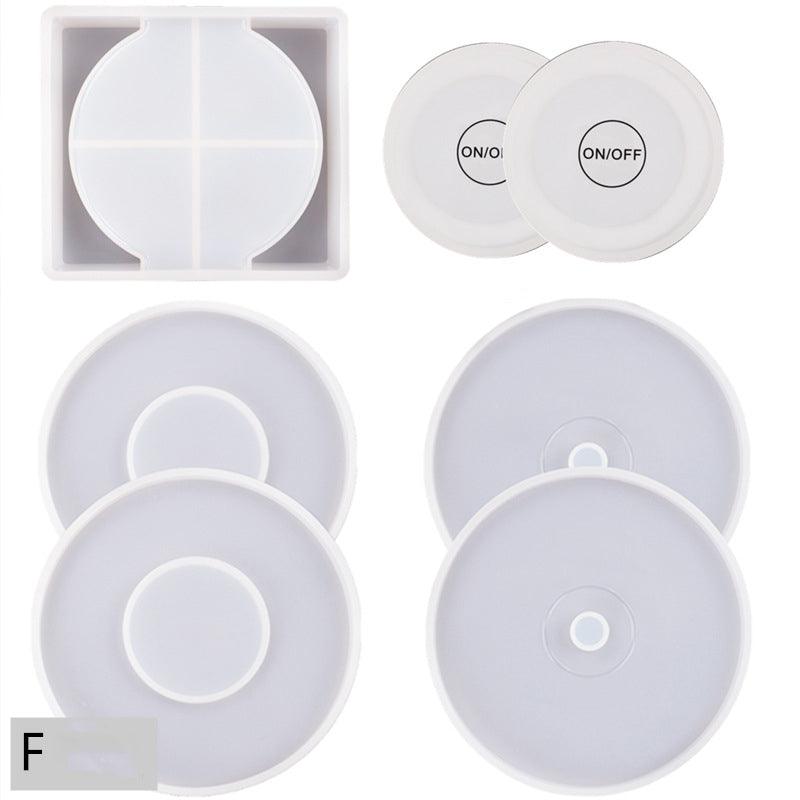 CD coaster mould with optional light base - Epoxynoob