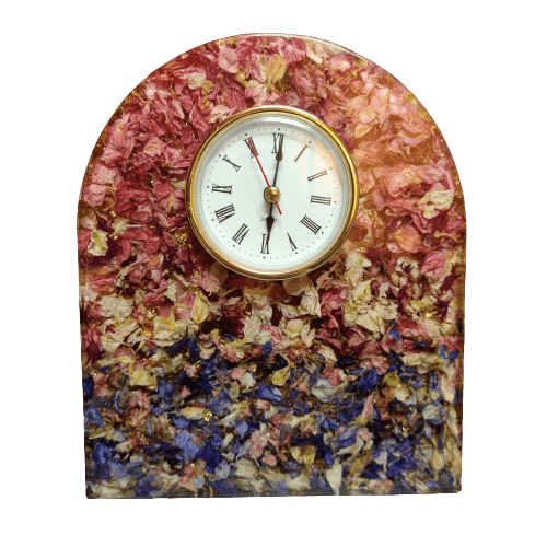 Delphinium petal table clock - Epoxynoob