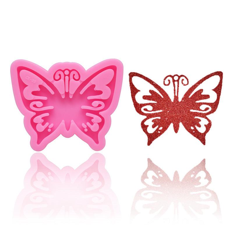 Holographic Butterfly Keyring Mould - Epoxynoob