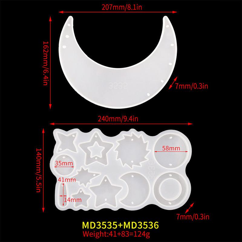 Moon-shaped sun catcher mould - Epoxynoob