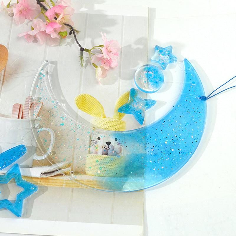 Moon-shaped sun catcher mould - Epoxynoob