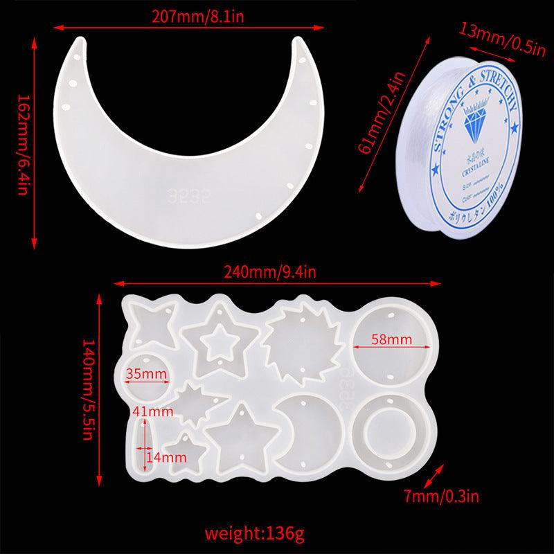 Moon-shaped sun catcher mould - Epoxynoob