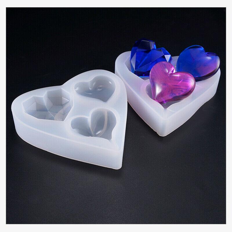 Triple heart resin mould - Epoxynoob