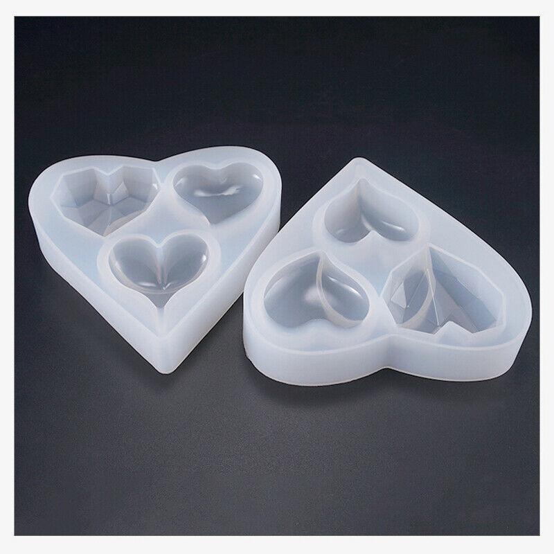 Triple heart resin mould - Epoxynoob