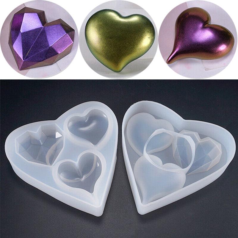 Triple heart resin mould - Epoxynoob