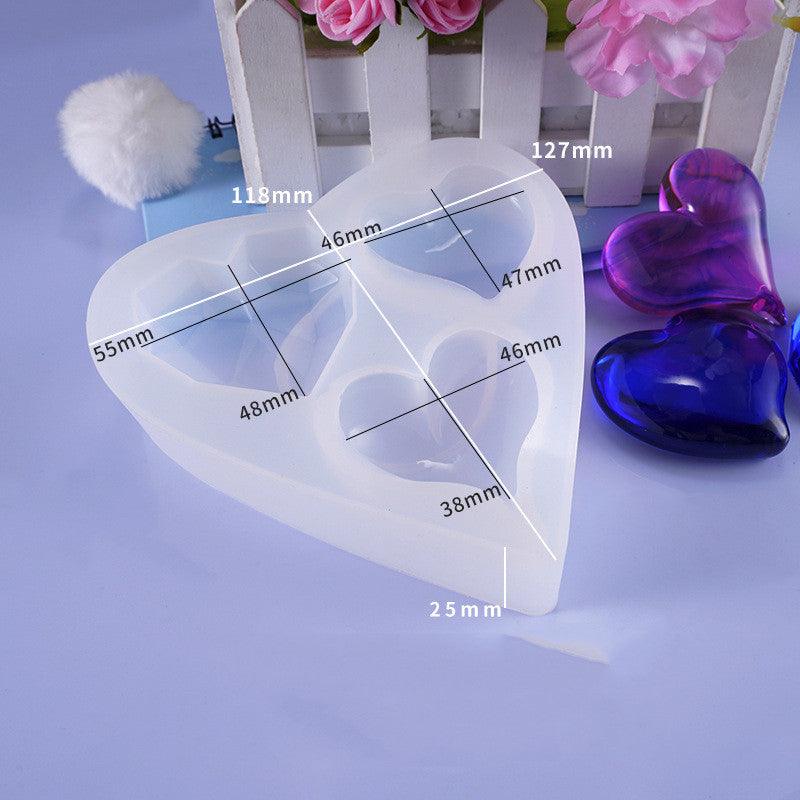 Triple heart resin mould - Epoxynoob